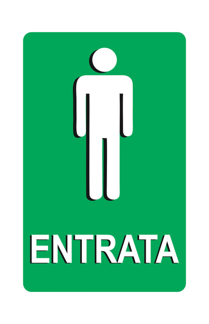 GLOBAL CARTELLO SEGNALETICO - Entrata - Adesivo Extra Resistente, Pannello in Forex, Pannello In Alluminio