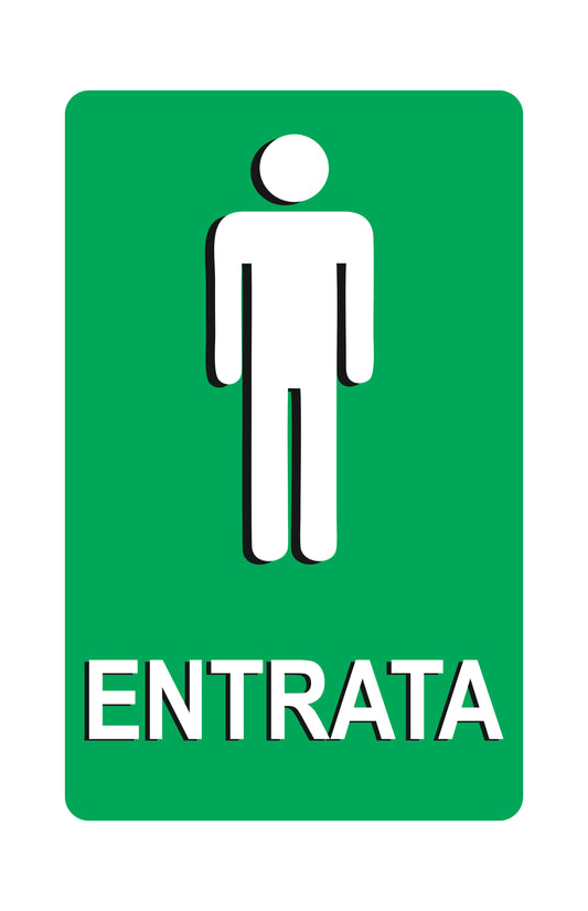 GLOBAL CARTELLO SEGNALETICO - Entrata - Adesivo Extra Resistente, Pannello in Forex, Pannello In Alluminio