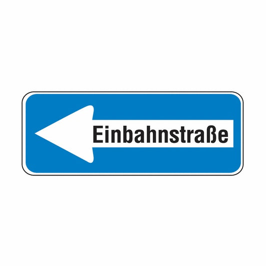 GLOBAL CARTELLO SEGNALETICO UNI - Einbahnstraße linksweisend - Adesivo Extra Resistente, Pannello in Forex, Pannello In Alluminio