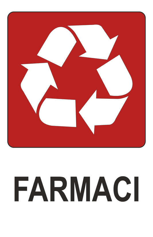 GLOBAL CARTELLO SEGNALETICO - FARMACI - Adesivo Extra Resistente, Pannello in Forex, Pannello In Alluminio