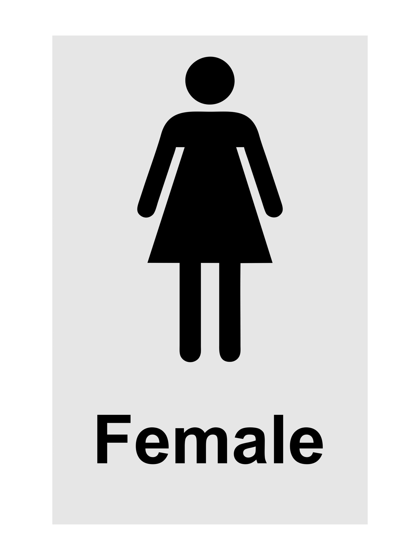 GLOBAL CARTELLO SEGNALETICO - Female Toilets Washroom - Adesivo Extra Resistente, Pannello in Forex, Pannello In Alluminio
