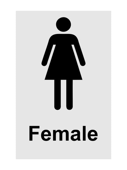 GLOBAL CARTELLO SEGNALETICO - Female Toilets Washroom - Adesivo Extra Resistente, Pannello in Forex, Pannello In Alluminio
