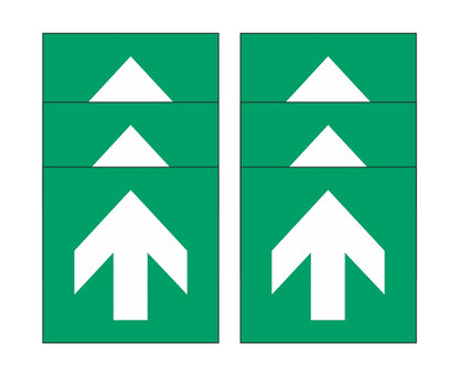 GLOBAL KIT DI 6 ADESIVI QUADRATI - Finestra di soccorso con scala di soccorso - Pittogramma ISO 7010 Con Stampa Diretta U.V. (IDEALE ANCHE PER ESTERNO)