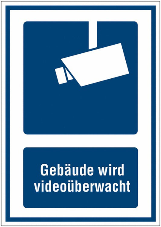 GLOBAL CARTELLO SEGNALETICO - Gebäude wird videoüberwacht -  Adesivo Extra Resistente, Pannello in Forex, Pannello In Alluminio