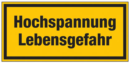 GLOBAL CARTELLO SEGNALETICO UNI - Hochspannung Lebensgefahr - Adesivo Extra Resistente, Pannello in Forex, Pannello In Alluminio