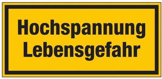 GLOBAL CARTELLO SEGNALETICO UNI - Hochspannung Lebensgefahr - Adesivo Extra Resistente, Pannello in Forex, Pannello In Alluminio