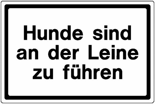 GLOBAL CARTELLO SEGNALETICO - Hunde sind an der Leine zu führen -  Adesivo Extra Resistente, Pannello in Forex, Pannello In Alluminio