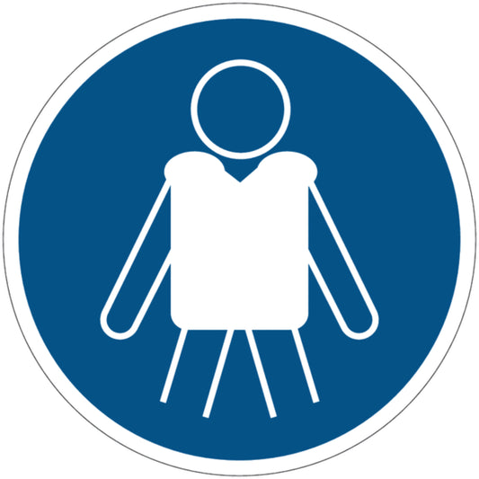 NEW CARTELLO SEGNALETICO ROTONDO - Indossare i dispositivi di galleggiamento personali - Adesivo Extra Resistente, Pannello in Forex, Pannello In AlluminioNon alterare lo stato dell’interruttore