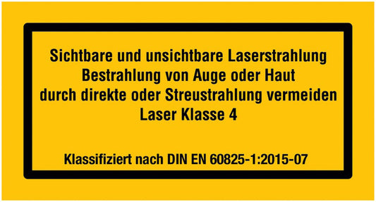 GLOBAL CARTELLO SEGNALETICO UNI - Kennzeichnung für Laserklassen - Adesivo Extra Resistente, Pannello in Forex, Pannello In Alluminio