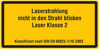 GLOBAL CARTELLO SEGNALETICO UNI - Kennzeichnung für Laserklassen klasse 2 - Adesivo Extra Resistente, Pannello in Forex, Pannello In Alluminio