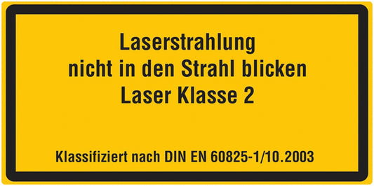 GLOBAL CARTELLO SEGNALETICO UNI - Kennzeichnung für Laserklassen klasse 2 - Adesivo Extra Resistente, Pannello in Forex, Pannello In Alluminio