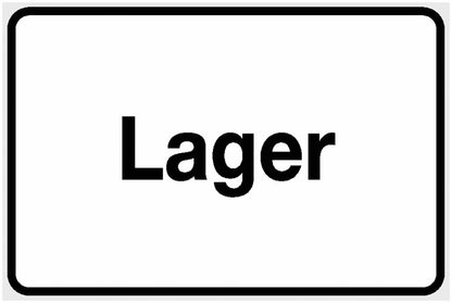 GLOBAL CARTELLO SEGNALETICO - Lager -  Adesivo Extra Resistente, Pannello in Forex, Pannello In Alluminio