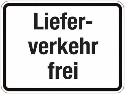 GLOBAL CARTELLO SEGNALETICO - Lieferverkehr frei -  Adesivo Extra Resistente, Pannello in Forex, Pannello In Alluminio