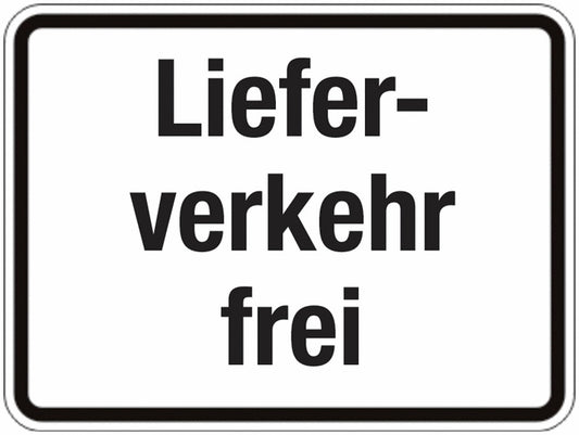 GLOBAL CARTELLO SEGNALETICO - Lieferverkehr frei -  Adesivo Extra Resistente, Pannello in Forex, Pannello In Alluminio