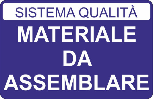GLOBAL CARTELLO SEGNALETICO - MATERIALE DA ASSEMBLARE - Adesivo Extra Resistente, Pannello in Forex, Pannello In Alluminio