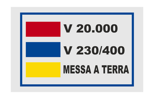 GLOBAL CARTELLO SEGNALETICO - messa a terra - v20 - v230400 - Adesivo Extra Resistente, Pannello in Forex, Pannello In Alluminio