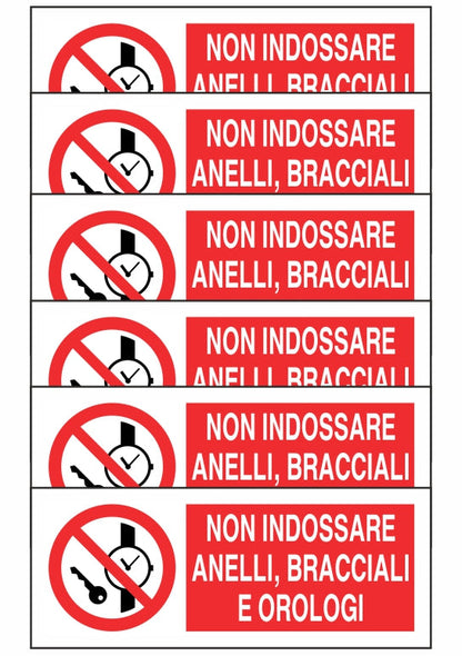 KIT DI 6 ADESIVI UNI - VIETATO ACCEDERE OLTRE LA BARRIERA PRIMA CHE SIA STATA TOLTA LA TENSIONE - Pittogramma ISO 7010 Con Stampa Diretta U.V. (IDEALE ANCHE PER ESTERNO)