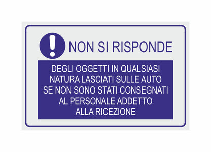 GLOBAL CARTELLO SEGNALETICO - NON SI RISPONDE - Adesivo Extra Resistente, Pannello in Forex, Pannello In Alluminio