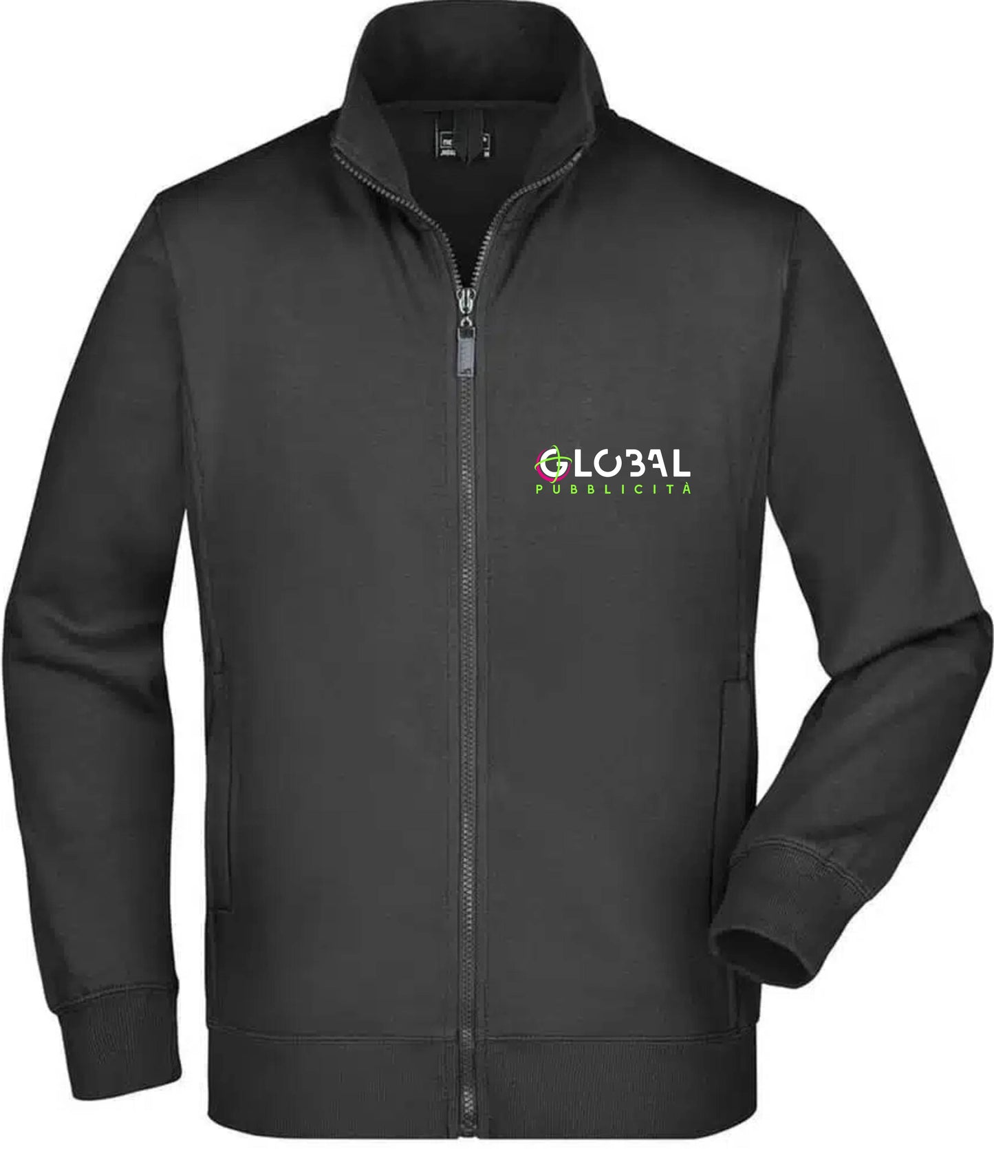 Stock 100 Felpe con zip Uomo - Personalizzate con logo Stampa lato cuore e retro - Maglietta Super vestibilità Top qualità