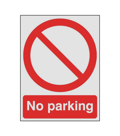 GLOBAL CARTELLO SEGNALETICO - NO PARKING MODELLO 2 - Adesivo Extra Resistente, Pannello in Forex, Pannello In Alluminio