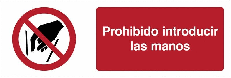 GLOBAL CARTELLO SEGNALETICO UNI - No meter las manos - Adesivo Extra Resistente, Pannello in Forex, Pannello In Alluminio