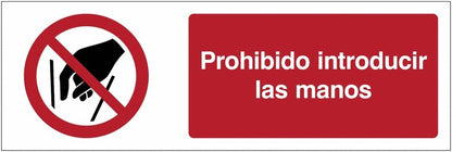 GLOBAL CARTELLO SEGNALETICO UNI - No meter las manos - Adesivo Extra Resistente, Pannello in Forex, Pannello In Alluminio