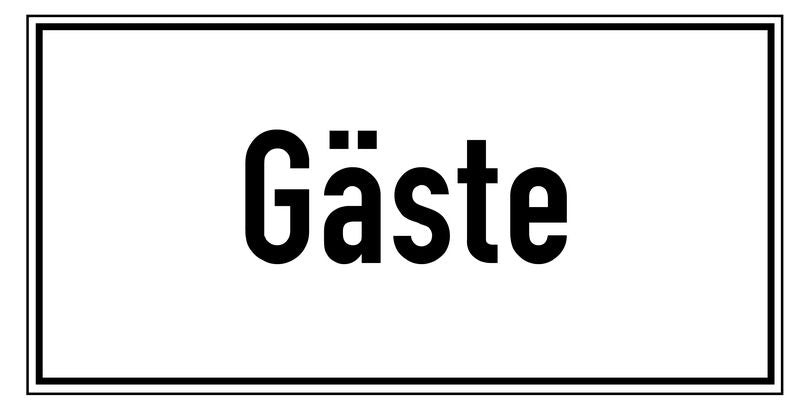 GLOBAL CARTELLO SEGNALETICO UNI - Nur Gäste - Adesivo Extra Resistente, Pannello in Forex, Pannello In Alluminio