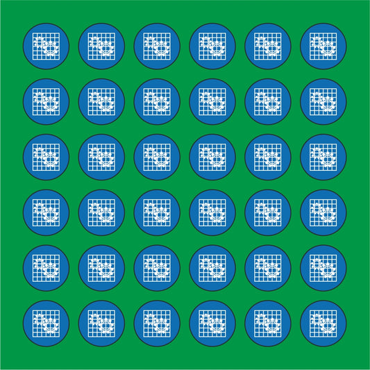 PACCO DA 6 KIT DI 6 ADESIVI ROTONDI - OBBLIGO DI APPLICARE IL RIPARO ALLE MACCHINE - Pittogramma ISO 7010 Con Stampa Diretta U.V.