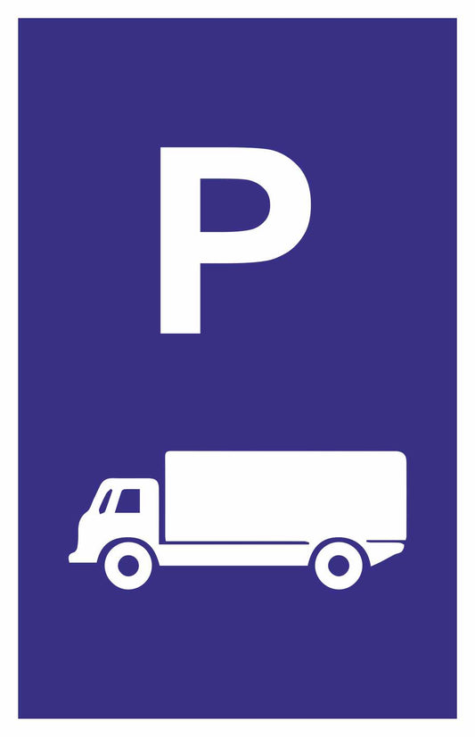 GLOBAL CARTELLO SEGNALETICO - PARCHEGGIO CAMION - Adesivo Resistente, Pannello in Forex, Pannello In Alluminio