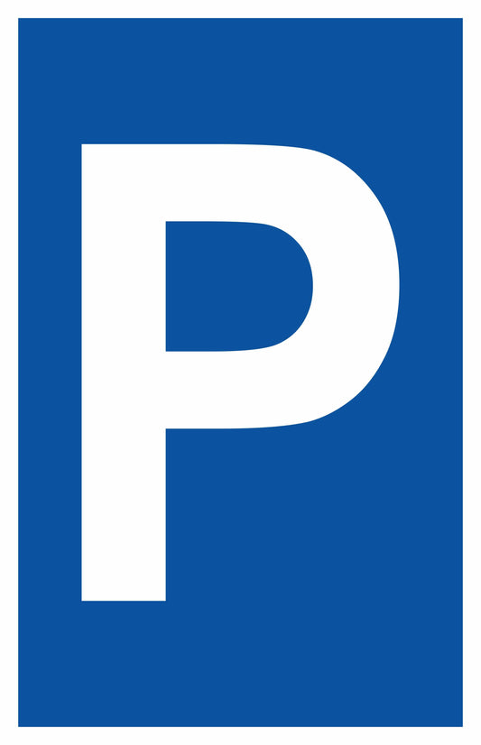 GLOBAL CARTELLO SEGNALETICO - P DI PARCHEGGIO UFFICIALE  - Adesivo Resistente, Pannello in Forex, Pannello In Alluminio