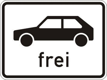 GLOBAL CARTELLO SEGNALETICO - Personenkraftwagen frei -  Adesivo Extra Resistente, Pannello in Forex, Pannello In Alluminio