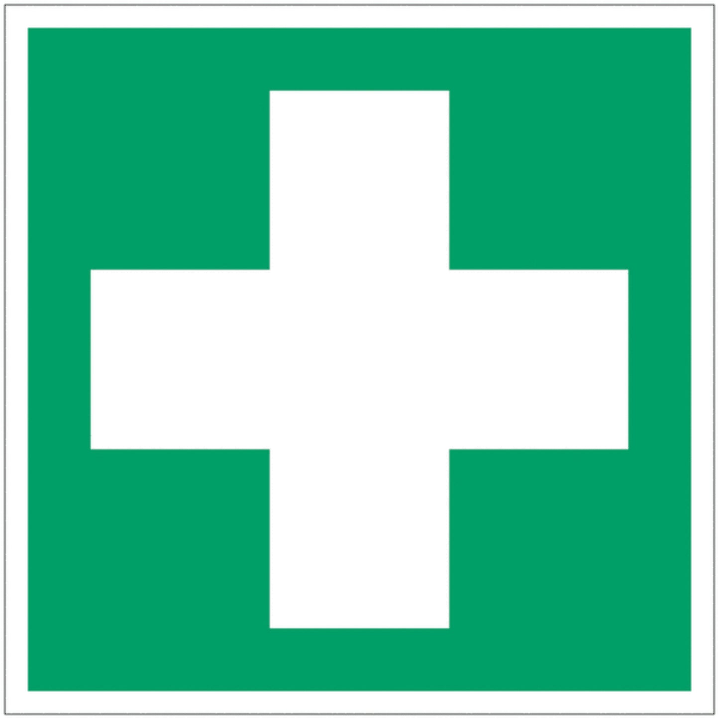 GLOBAL CARTELLO SEGNALETICO QUADRATO - Primo soccorso - Adesivo Extra Resistente, Pannello in Forex, Pannello In Alluminio