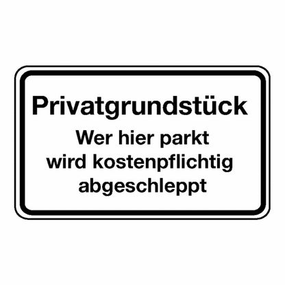 GLOBAL CARTELLO SEGNALETICO - Privatgrundstück Wer hier parkt ... -  Adesivo Extra Resistente, Pannello in Forex, Pannello In Alluminio