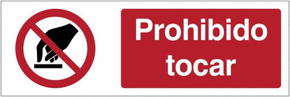 GLOBAL CARTELLO SEGNALETICO UNI - Prohibido tocar - Adesivo Extra Resistente, Pannello in Forex, Pannello In Alluminio