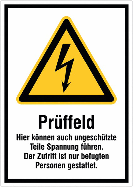 GLOBAL CARTELLO SEGNALETICO - Prüffeld - Schilder mit Sicherheitszeichen Elektrotechnik, magnetisch -  Adesivo Extra Resistente, Pannello in Forex, Pannello In Alluminio