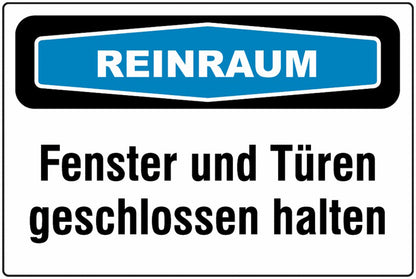 GLOBAL CARTELLO SEGNALETICO - REINRAUM Hygiene & Reinraum -  Adesivo Extra Resistente, Pannello in Forex, Pannello In Alluminio