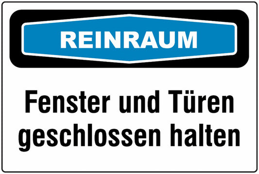 GLOBAL CARTELLO SEGNALETICO - REINRAUM Hygiene & Reinraum -  Adesivo Extra Resistente, Pannello in Forex, Pannello In Alluminio