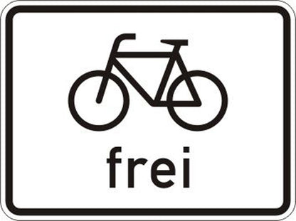 GLOBAL CARTELLO SEGNALETICO - Radfahrer frei -  Adesivo Extra Resistente, Pannello in Forex, Pannello In Alluminio