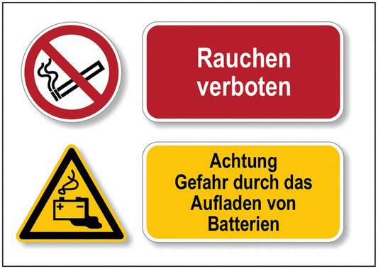 GLOBAL CARTELLO SEGNALETICO - Rauchen verboten Achtung Gefahren durch... -  Adesivo Extra Resistente, Pannello in Forex, Pannello In Alluminio