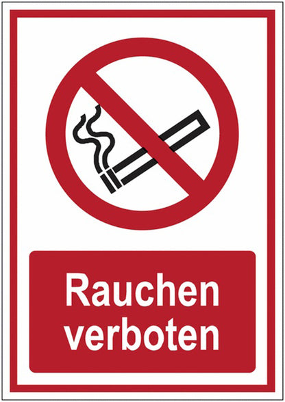 GLOBAL CARTELLO SEGNALETICO - Rauchen verboten NEW -  Adesivo Extra Resistente, Pannello in Forex, Pannello In Alluminio