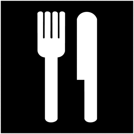 GLOBAL CARTELLO SEGNALETICO QUADRATO - Ristorante con colore sfondo personalizzato - Adesivo Extra Resistente, Pannello in Forex, Pannello In Alluminio