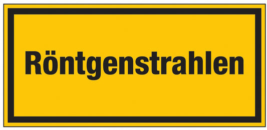 GLOBAL CARTELLO SEGNALETICO UNI - Röntgenstrahlen - Adesivo Extra Resistente, Pannello in Forex, Pannello In Alluminio