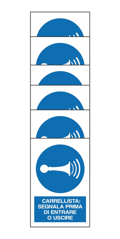 KIT DI 6 ADESIVI RETTANGOLARI - SEGNALA PRIMA DI ENTRARE O USCIRE - Pittogramma ISO 7010 Con Stampa Diretta U.V. (IDEALE ANCHE PER ESTERNO)