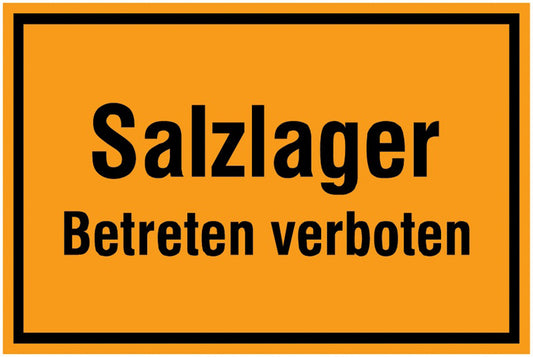 GLOBAL CARTELLO SEGNALETICO - Salzlager -  Adesivo Extra Resistente, Pannello in Forex, Pannello In Alluminio