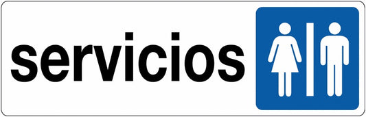 GLOBAL CARTELLO SEGNALETICO UNI - Servicios Hombres y Mujeres - Adesivo Extra Resistente, Pannello in Forex, Pannello In Alluminio