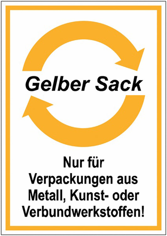 GLOBAL CARTELLO SEGNALETICO - System-Wertstoff-Kombischilder -  Adesivo Extra Resistente, Pannello in Forex, Pannello In Alluminio
