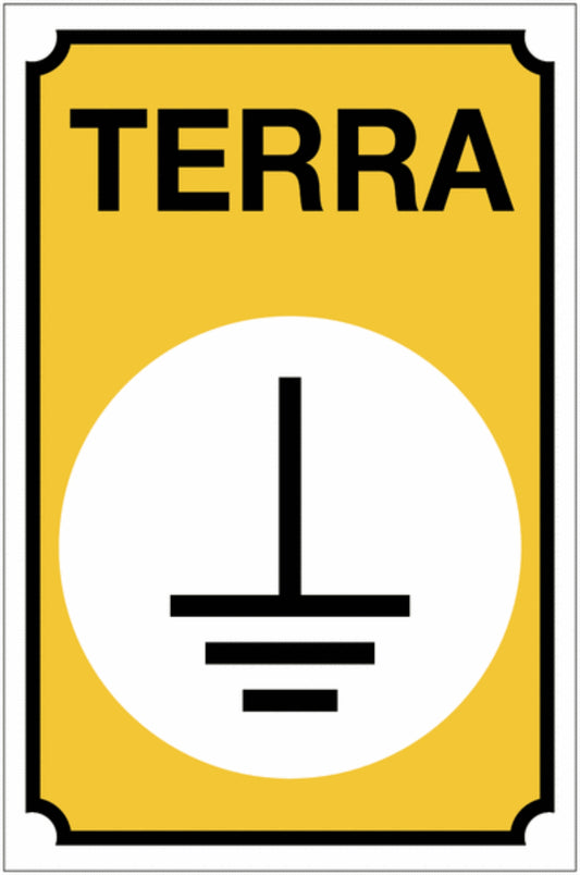 GLOBAL CARTELLO SEGNALETICO - TERRA - Adesivo Extra Resistente, Pannello in Forex, Pannello In Alluminio