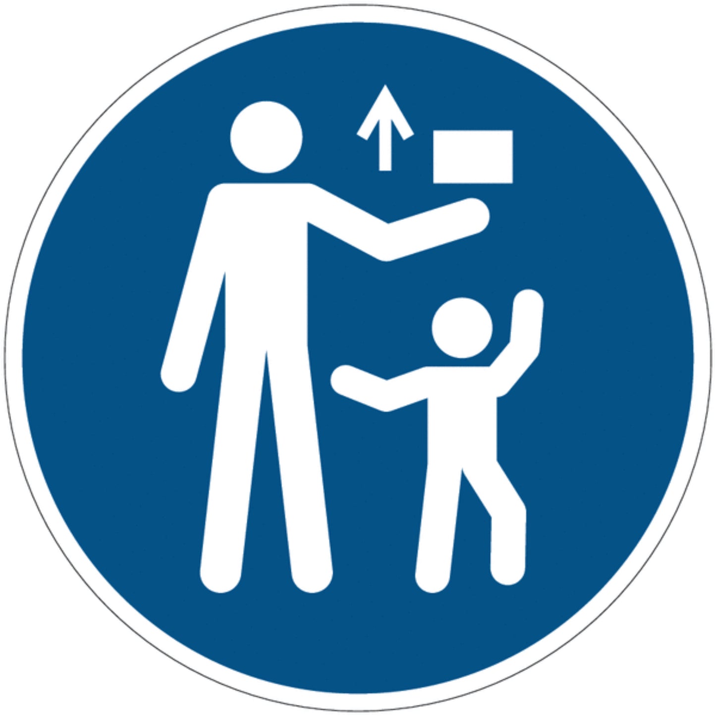 NEW CARTELLO SEGNALETICO ROTONDO - Tenere fuori dalla portata dei bambini - Adesivo Extra Resistente, Pannello in Forex, Pannello In AlluminioNon alterare lo stato dell’interruttore