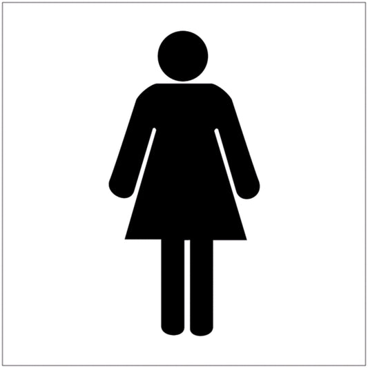 GLOBAL CARTELLO SEGNALETICO QUADRATO - Toilette donne - Adesivo Extra Resistente, Pannello in Forex, Pannello In Alluminio