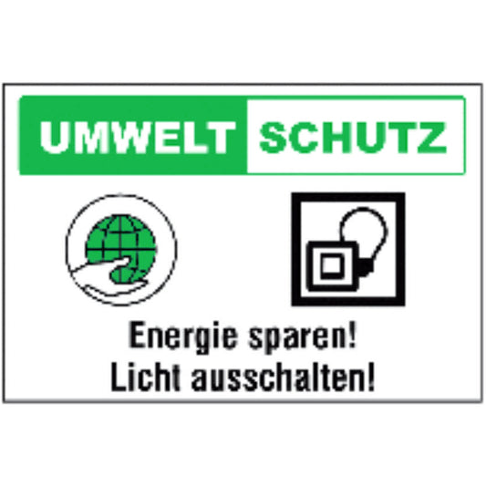 GLOBAL CARTELLO SEGNALETICO - UMWELTSCHTZ - Adesivo Extra Resistente, Pannello in Forex, Pannello In Alluminio